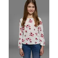 Kidsworld Carmenshirt in weiß geblümt), | Gr.: 128/134