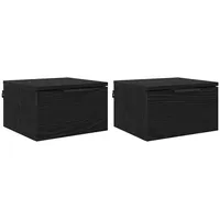 VidaXL Nachttisch 2 pcs Schwarze Eiche 34 x 30