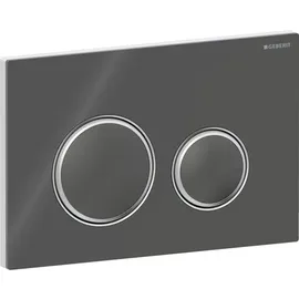 Geberit Sigma50 Betätigungsplatte rund schwarzchrom/lava