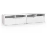 Vicco Lowboard Ruben weiß 200cm TV-Board Fernsehschrank TV-Schrank Regal Tisch