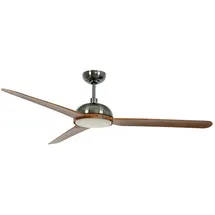 Beacon Lighting Unione 142 cm Deckenventilator dunkle akazie/gealtertes nickel