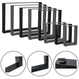 Melko 2x Tischbeine 100x72 Tischuntergestell Schwarz Esstisch Bankkufen Tisch - Melko