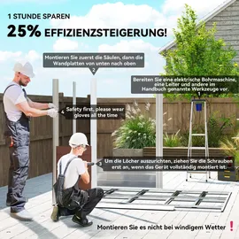 Outsunny Gerätehaus 4,4 m2 2,40 x 2,06 m Teak