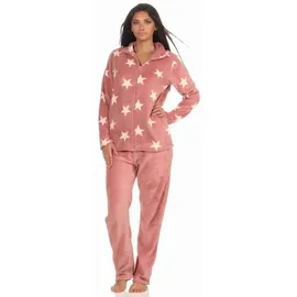 normann-wäschefabrik NORMANN Hausanzug Coralfleece Sterne - 51179 in rosa | 40-42