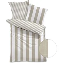 Traumschlaf Los Angeles Gestreift Beige 160 x 210 cm + 65 x 100 cm