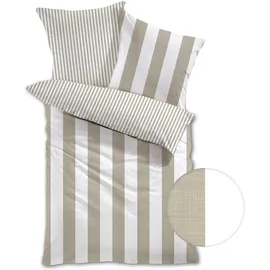 Traumschlaf Los Angeles Gestreift Beige 160 x 210 cm + 65 x 100 cm