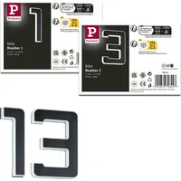 Paulmann Bundle Solar LED Hausnummernleuchte Nummer 13 - Schwarz
