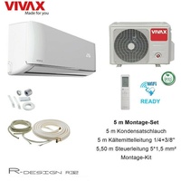 VIVAX R Design 9000 BTU +5 m Montageset 2,6 KW Klimagerät Split Klimaanlage A+++