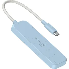 j5create Umweltfreundlicher USB-C-zu-Hub Typ C - hub - USB-C - 4 ports USB-Hubs - 4 - Blau,