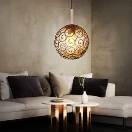 GLOBO Antik 1-flg. 25 cm rund Holz