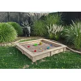 Konifera Sandkasten (150 x 150 x 26 cm, Holz, Naturbelassen)