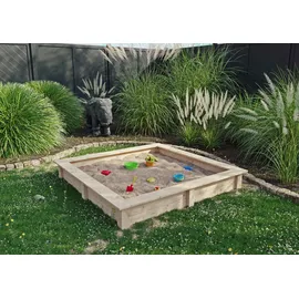 Konifera Sandkasten (150 x 150 x 26 cm, Holz, Naturbelassen)