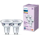 Philips LED Lampe ersetzt 50W, GU10 Reflektor, warmweißes Licht (2700 K), 355 Lumen, 2er pack, Matt