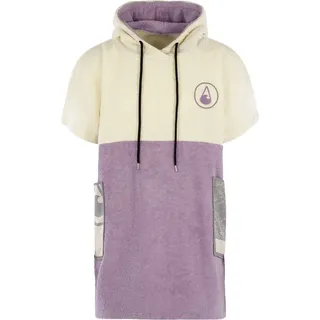 Wave Hawaii AirLite Poncho Peniche, Size S - Portugal WH4043 - Beige/Violett - Einheitsgröße