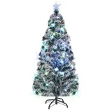 vidaXL Künstlicher Weihnachtsbaum mit StänderLED 150 cm Fiberoptik