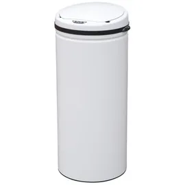 Svita Sensor-Mülleimer 50L Stahl Mülleimer mit Sensor Elektrischer Abfalleimer Küche Automatikmülleimer mit Sensor Weiß
