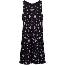 KIDSWORLD Mädchen Sommer-Kleid mit Allover Blumen-Muster Freizeit-Kleid 74239509 Schwarz - 152/158