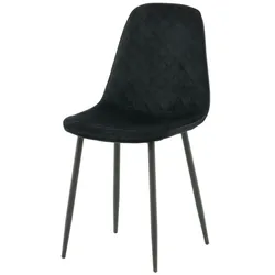 PolarDiamond Esszimmerstuhl Velour schwarz.