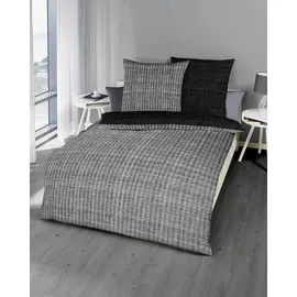 KAEPPEL Eternity Combo Mako-Satin schwarz 155 x 220 cm + 80 x 80 cm