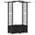 vidaXL Hochbeet mit Rankgitter und Dach 125 x 40 x 138 cm Schwarz