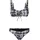 URBAN CLASSICS Lace Up Tie Dye Bikini Black / White XL