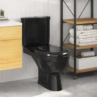 vidaXL Toilette mit WC-Sitz Schwarz