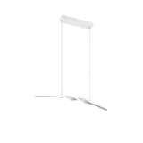 Trio Lighting Hängeleuchte LED Wohnzimmer Deckenlampe Metall weiß matt höhenverstellbar H150cm