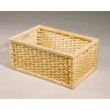 Hansen Rattan 8/110/4 Regalkorb Ablagekorb aus Heller Weide B 44 T 31 H 21 cm