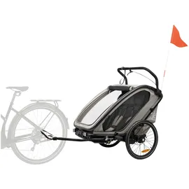 hauck Bike N Walk Duo Fahrradanhänger grau