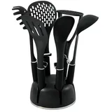 COFI Schäfer 7-tlg. Küchenhelfer-Set Ergonomische Griffe Küchenbesteck Küchenhelfer Küchenutensilien Set Metallic Schwarz