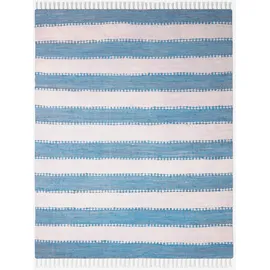 OTTO home Benja Handwebteppich 140 x 200 cm Blau/Weiß