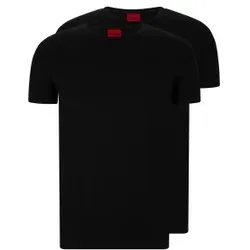 HUGO für Herren. 50325440 2er-Pack schwarze runde T-Shirts (XL), Lässig, Baumwolle, Kurzarm, Nachhaltig