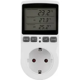 McPower Digitales Steckdosen-Thermostat TCU-441 -40-120°C, Kabel + Außenfühler