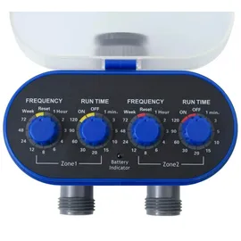 vidaXL Bewässerungstimer 2 Ausgänge Blau