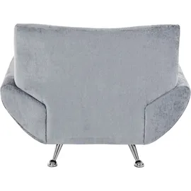 Home Affaire Sessel HOME AFFAIRE "Saltare elegant und komfortabel, toller Designfuß", grau (grau, blau), B:112cm H:83cm T:82cm, Luxus-Microfaser ALCAZAR (100% Polyester);Feinstruktur (100% Polyester);Kunstleder SOFTLUX, Sessel, Sessel