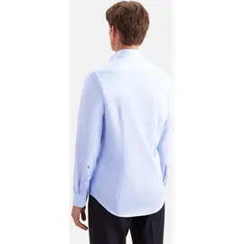 Seidensticker Businesshemd "Schwarze Rose", Herren, Gr. L (42), normale Ärmellängen, blau, 100% Baumwolle, unifarben, slim fit, 2-Knopf-Manschette, Hemden, Slim 1/1 Kentkragen Uni