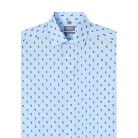 Olymp Businesshemd OLYMP "OLYMP Luxor, comfort fit, New Kent", Herren, Gr. 42, Normaler Arm, blau (bleu), 100% Baumwolle, Hemden