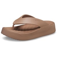 Crocs Damen Getaway Plateau Flip Flop, Latte, 37/38 EU - 37/38 EU