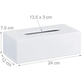 Relaxdays Tücherbox Weiß