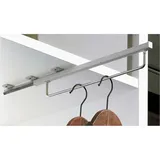 Hettich Kleiderbügelhalter mit Auszugsführung auf Quadro Basis, 350 mm, silber