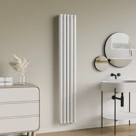 neu.haus Design Röhrenheizkörper 1800 x 300 mm 1122 W weiß Mittelventil