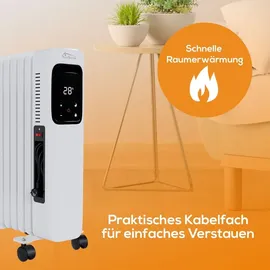 Tronitechnik Ölradiator TT OR 311 Weiß 11 Rippen 2500 Watt Drei Stufen WiFi