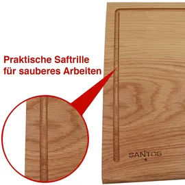 SANTOS BBQ Schneidebrett Eiche 45 x 34,5 x 2,5 cm