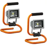 2er Set Tragbare Baustrahler Led Fluter Arbeitsleuchten 10w Mit 1,5m Kabel