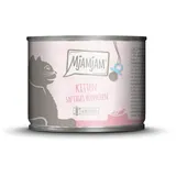 MjAMjAM Leckere Mahlzeit Kitten 200g Dose Katzennassfutter Sparpaket 12 x 200 Gramm saftiges Huhn mit Lachsöl