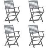 vidaXL Klappbare Gartenstühle 57 x 57 x 91 cm braun 4 St.