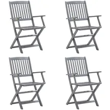 vidaXL Klappbare Gartenstühle 57 x 57 x 91 cm braun 4 St.