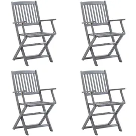 vidaXL Klappbare Gartenstühle 57 x 57 x 91 cm braun 4 St.