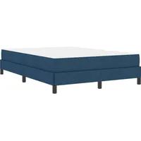 VidaXL Boxspringbett mit Matratze Blau 140 x 190 cm