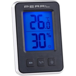 Pearl Digitales Thermometer/Hygrometer mit Komfortanzeige und LCD-Display